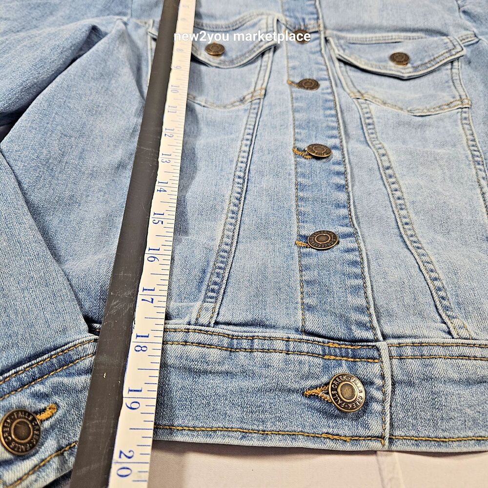 Falls Creek Denim Jacket Girls Size large Long Sleeve Button Up jean jacket - Picture 7 of 12